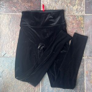 SPANX black velvet leggings!
